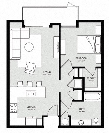 One Bedroom Unit 3